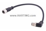 M12 A-cod 5-pol st/an f/m PUR shld. 1,0m