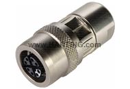 M12 PP female X-cod 8-pol crimpflange