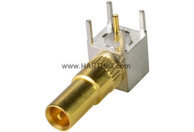 DIN-Signal coax f, pcb-solder, 50Ohm