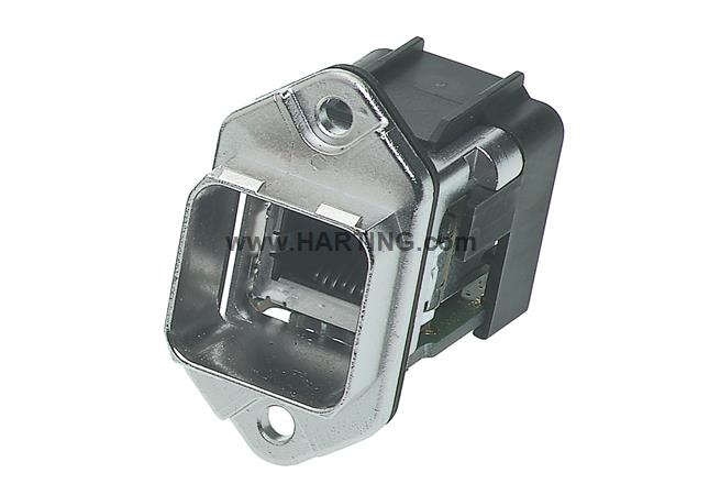 Han PushPull RJ45 90° metal WDF