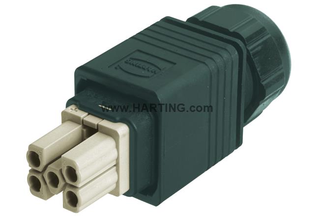 Han PushPull Power plug 4_0 crimp PG9