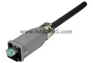 Han3A RJ45 Hybrid GL Cat6A plug 8+4p met