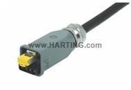 Han 3A RJ45 Hybrid 10G metal plug set