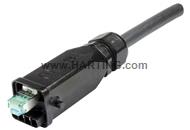 Han3A RJ45 Hybrid GL Cat6A plug 8+4p pl.