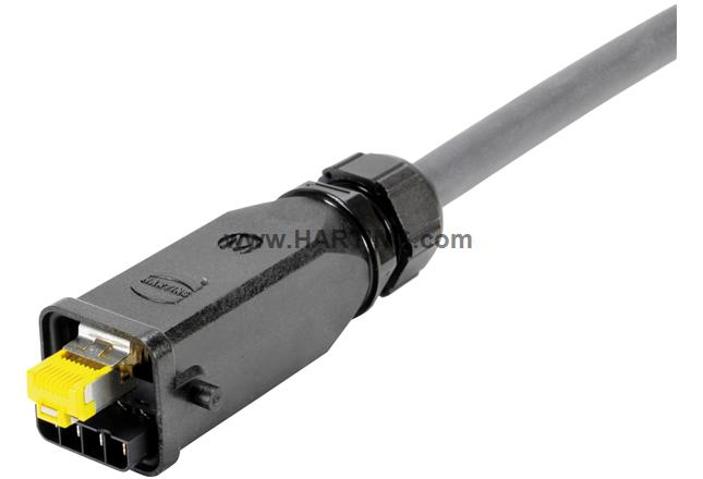 Han 3A RJ45 Hybrid 10G plastic plug set