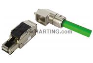 RJI MF-PN RJ45 plug Cat5, 4p IDC angled