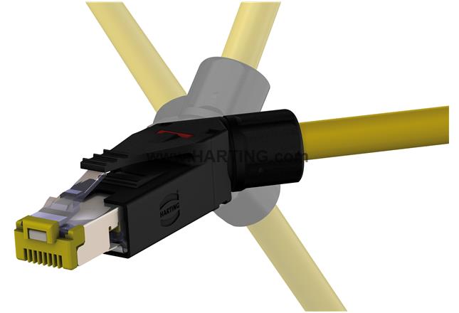 RJI 10G RJ45 plug Cat6, 8p IDC angled