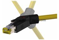 RJI 10G RJ45 plug Cat6, 8p IDC angled