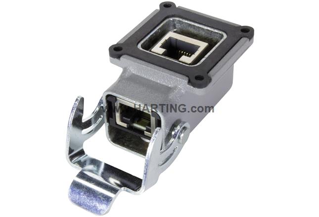 Han3A RJ45 PFT angled (4 hole)