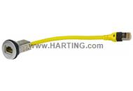 har-port RJ45 IP20 coupler cable; 0,50m