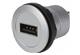 har-port USB 2.0 A-B coupler silver