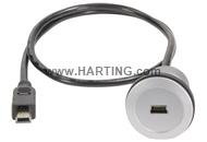 har-port USB 2.0 2xMini-B; 1,0m cable