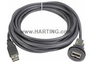 har-port USB 2.0 A-A PFT black 2,0m
