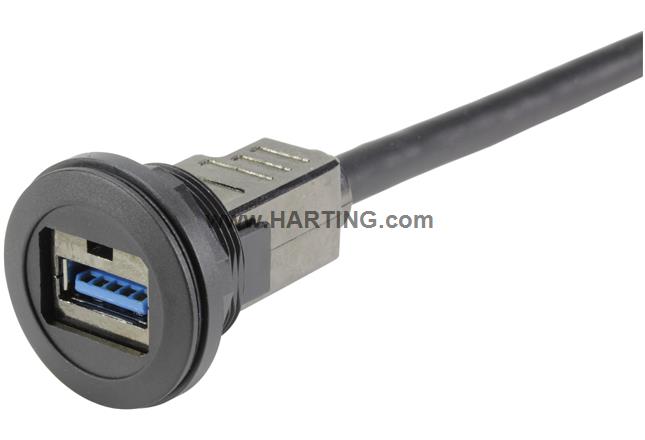 har-port USB 3.0 A-A PFT black 0,5m