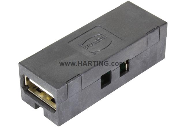 USB 2.0 HIFF Bulkhead coupler type A-A
