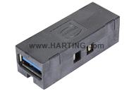 USB 3.0 HIFF Bulkhead coupler type A-A