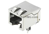 RJI RJ45 Jack Cat.5 THT angled, EMC