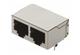 RJI RJ45 2-port jack Cat.5 THT angled