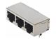 RJI 3-ports RJ45 Jack for 2,4mm PC-Board