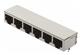 RJInd 6-ports RJ45 PCB jack THT