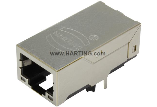 RJI RJ45 jack 10/100 Mbit PoE angl. LV