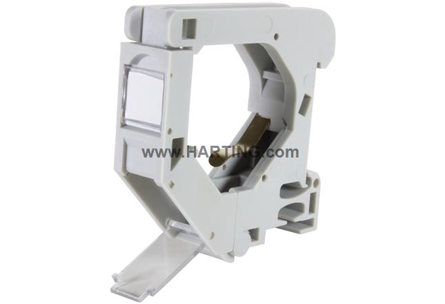 RJI DIN-rail outlet for keystone jacks