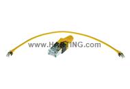 RJI x-over 4x2xAWG26/7 CAT6A PUR, 3.0m