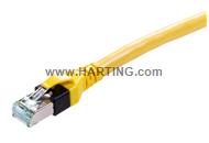 RJI DB Cat6a Cable Assy yellow PUR 0,9m