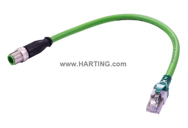 RJ45 - M12 d-code str AWG22/7 PUR 7.0m