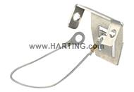 Locking element f. metal lever w. cord