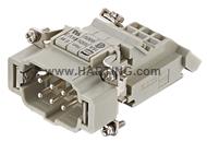 Han E AV 6 Pos. Male Terminal Block Left