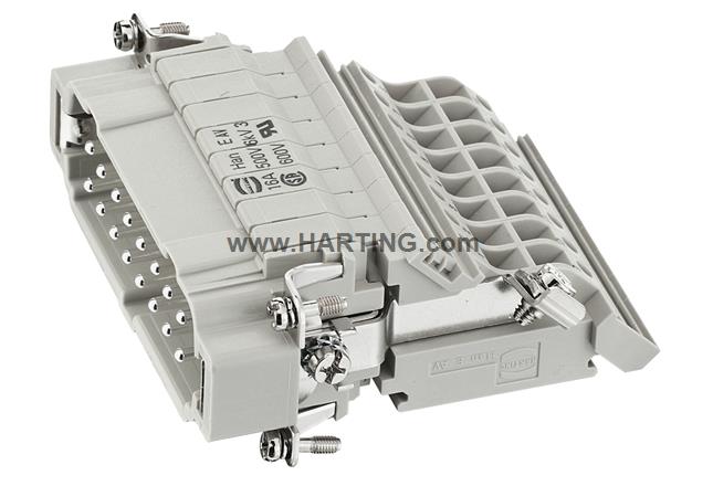 Han E AV 16 Pos. M Insert Term Block Rig