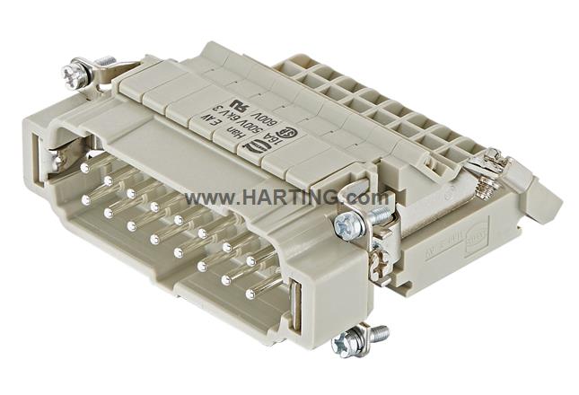 Han E AV 16 Pos. M Insert Term. Block Ri