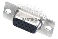 DSUB HD FE STR 15P S4