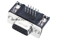 DSUB HD FE RA 15P S4 4-40 NUT AND B-LOCK