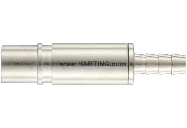 Pneum. contact metal ID 4 female+valve