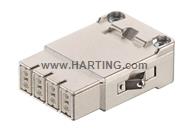 Han Gigabit insert female, (shield-GND)