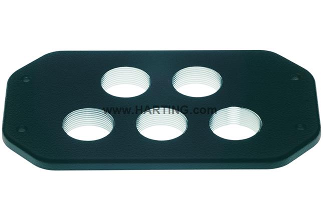 Han 48HPR cover angled housing 5xM32