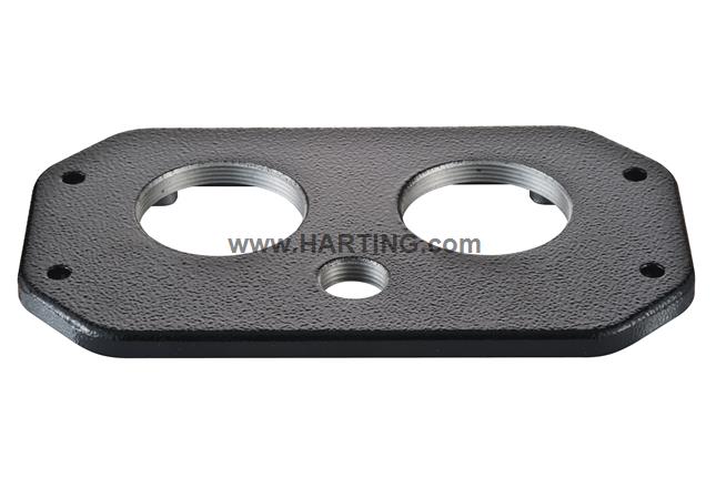 Han 48HPR mounting cover 2xM50 1xM20