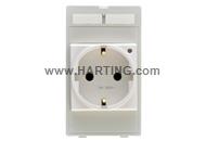 Plug socket module Germany w. LED (VDE)