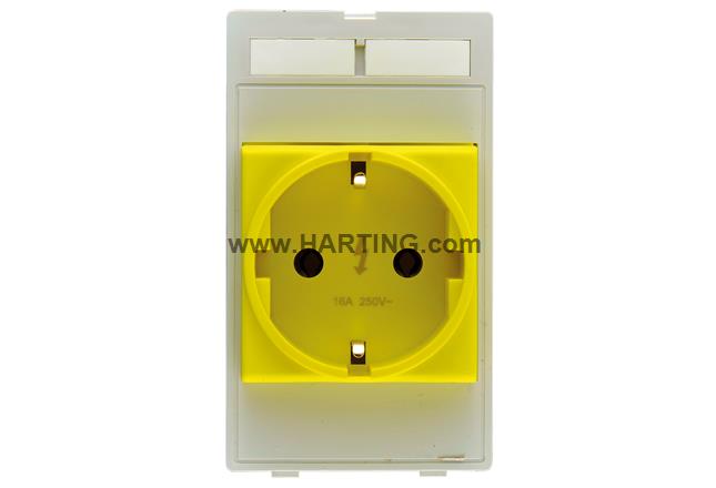 Plug socket module Germany yellow (VDE)