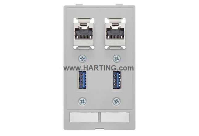 Han-Port-2xRJ45/2xUSB