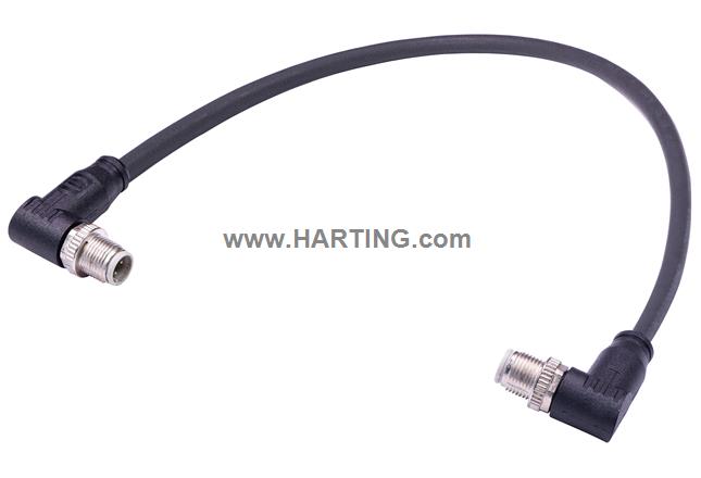 M12 D-cod 4-pol an/an m/m Rail 1.5m