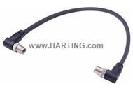 M12 D-cod 4-pol an/an m/m Rail 1.5m