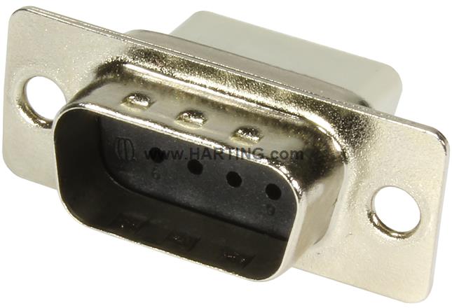 D-Sub crimp 9-pole male assembly