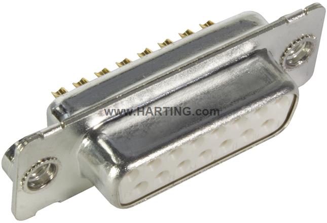 D-Sub 15-pole MinD solder cup female nut