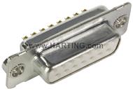 D-Sub 15-pole MinD solder cup female nut