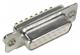 D-Sub 15-pole MinD solder cup female nut