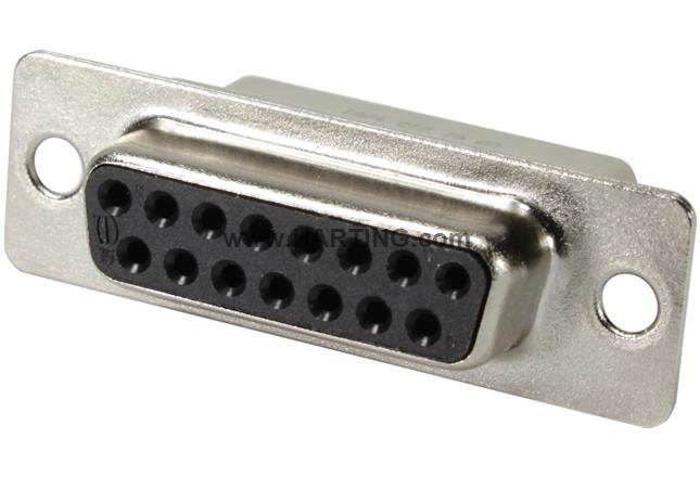 D-Sub crimp 25-pole female assembly