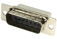 D-Sub crimp 15-pole male assembly